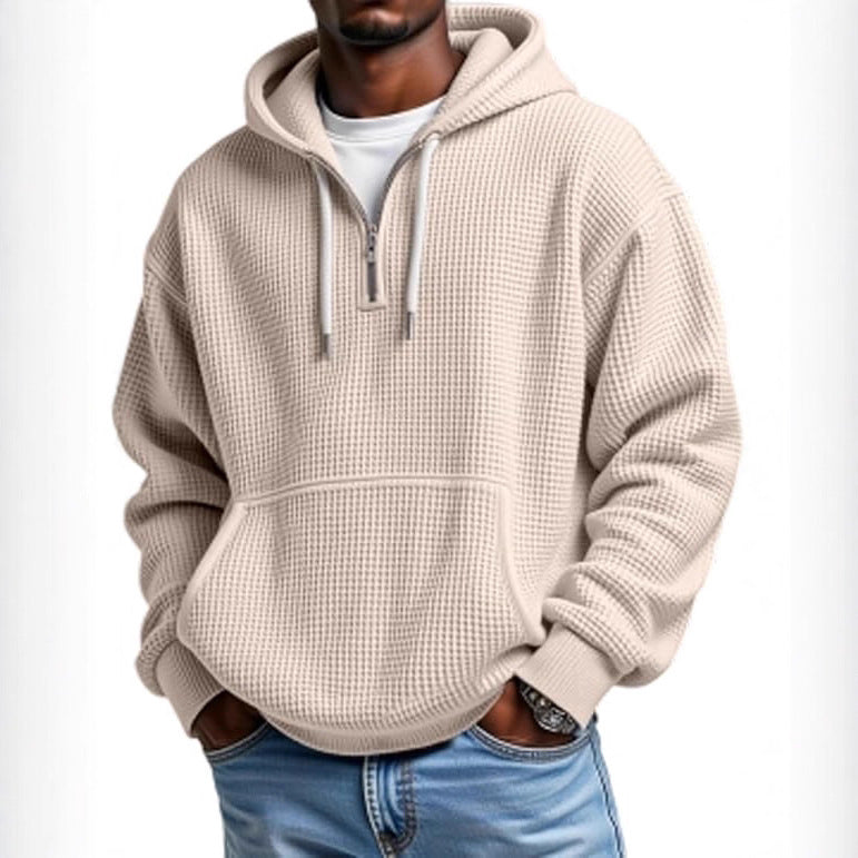 Heren hoodie | Wafelstructuur.