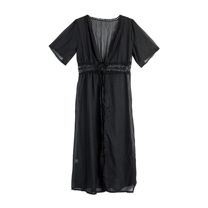LaceWave™ Plus Size Strandjurk | Elegante Zomer Cover-up