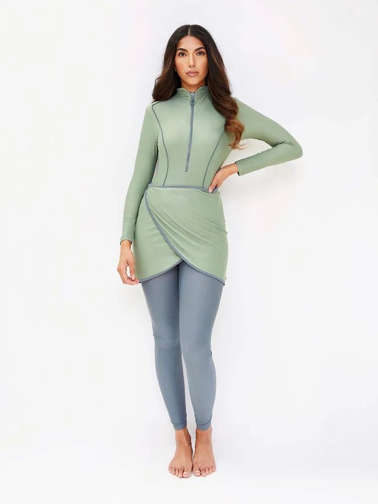 Muslim Modest Swimwear Hijab Swimsuit Women Swimming Suit Cover Ups Burkini Hijabs For Woman Islamic Long Sleeve Bathing Swim