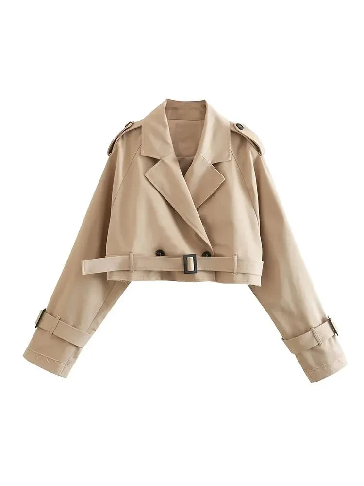 Léa | Cropped Trench Jas