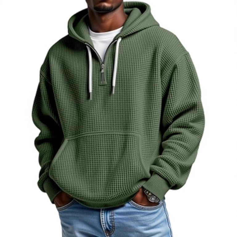 Heren hoodie | Wafelstructuur.