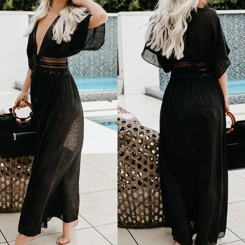 LaceWave™ Plus Size Strandjurk | Elegante Zomer Cover-up