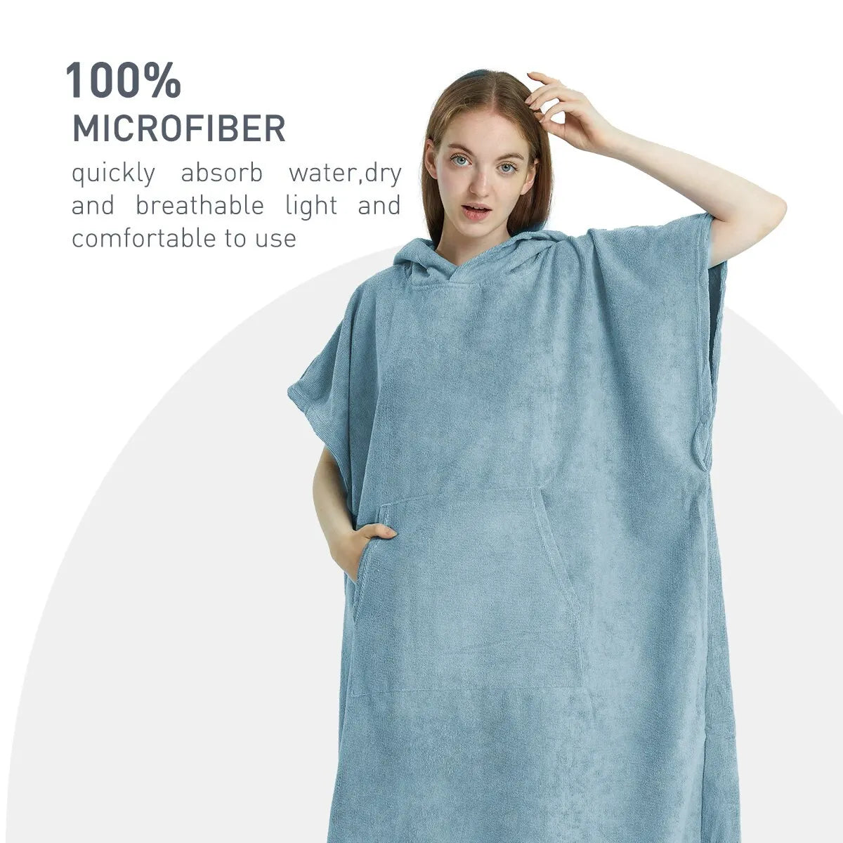WaveCove™ Surf Poncho | Sneldrogende Microvezel Omkleedhanddoek