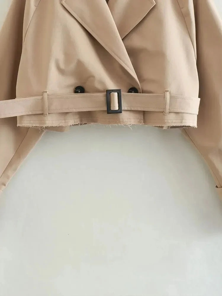 Léa  | Cropped Trench Jas